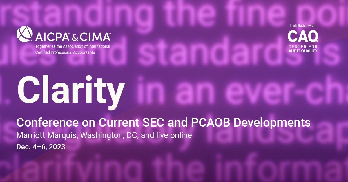 Spread the Word Conference on Current SEC and PCAOB Developments